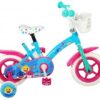 Ocean Kinderfiets - Unisex - 10 inch - Roze Blauw - Doortrapper