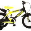 Volare Sportivo Kinderfiets - Jongens - 16 inch - Neon Geel Zwart - 95% afgemonteerd
