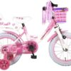 Volare Rose Kinderfiets - Meisjes - 14 inch - Roze/Wit - 95% afgemonteerd