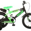 Volare Sportivo Kinderfiets - Jongens - 16 inch - Neon Groen Zwart - 95% afgemonteerd
