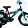 Volare Thombike Kinderfiets - Jongens - 14 inch - Zwart Blauw - Twee Handremmen