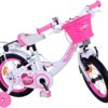 Volare Ashley Kinderfiets - Meisjes - 14 inch - Wit - Twee Handremmen - Afbeelding 2