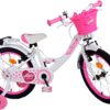 Volare Ashley Kinderfiets - Meisjes - 18 inch - Wit - Twee handremmen - Afbeelding 2