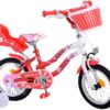 Volare Lovely Kinderfiets - Meisjes - 14 inch - Rood Wit - Twee Handremmen - Afbeelding 2