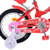 Volare Lovely Kinderfiets - Meisjes - 14 inch - Rood Wit - Twee Handremmen - Afbeelding 3