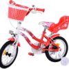 Volare Lovely Kinderfiets - Meisjes - 14 inch - Rood Wit - Twee Handremmen - Afbeelding 9