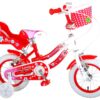 Volare Lovely Kinderfiets - Meisjes - 12 inch - Rood Wit - Twee Handremmen - Afbeelding 2