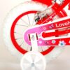 Volare Lovely Kinderfiets - Meisjes - 12 inch - Rood Wit - Twee Handremmen - Afbeelding 4