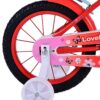 Volare Lovely Kinderfiets - Meisjes - 14 inch - Rood Wit - Afbeelding 3
