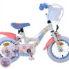 Disney Stitch Kinderfiets - Meisjes - 12 inch - Twee handremmen - Crème Koraal Blauw