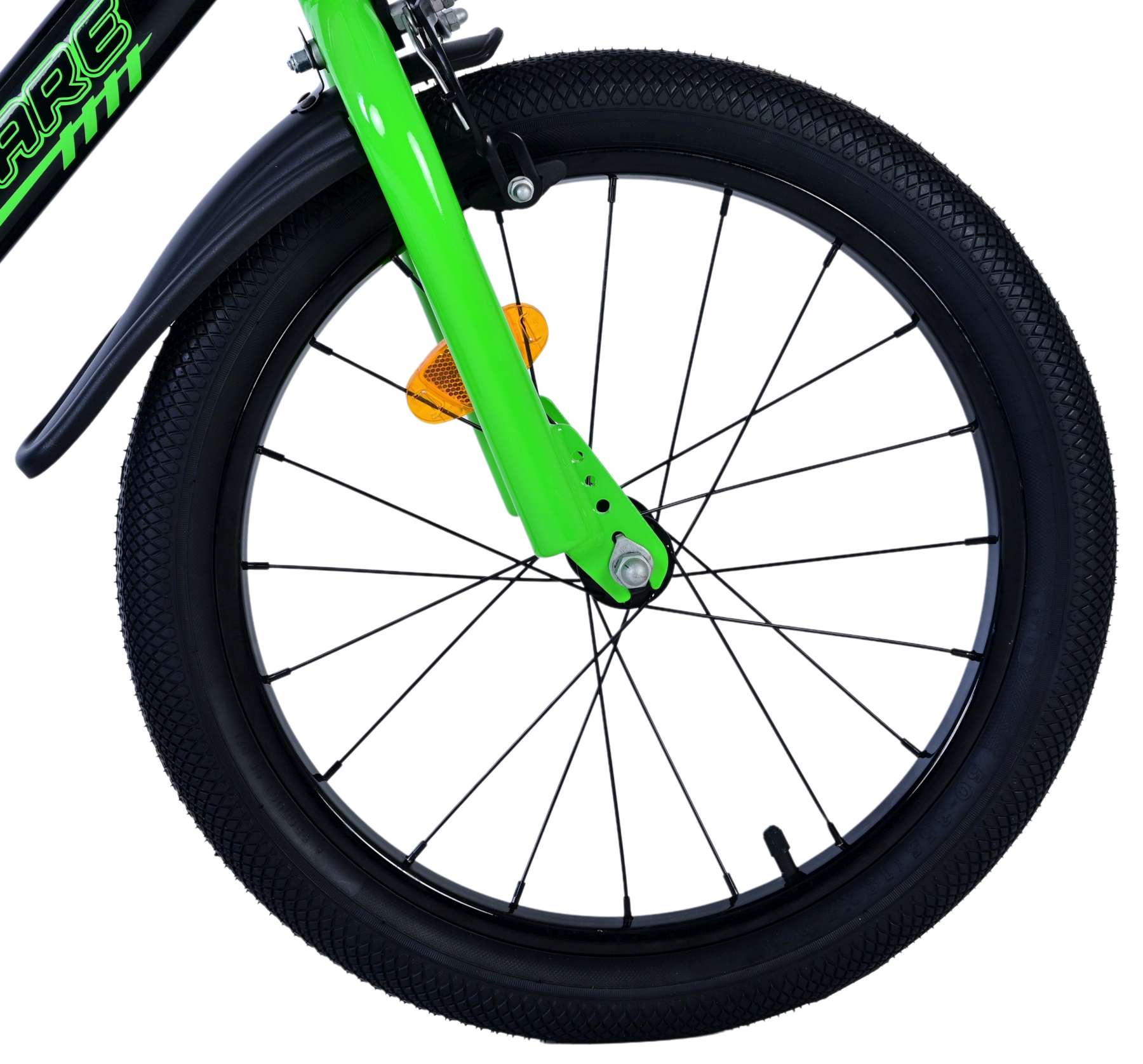 Volare Sportivo Kinderfiets - Jongens - 18 inch - Groen Zwart - Twee Handremmen - Afbeelding 3
