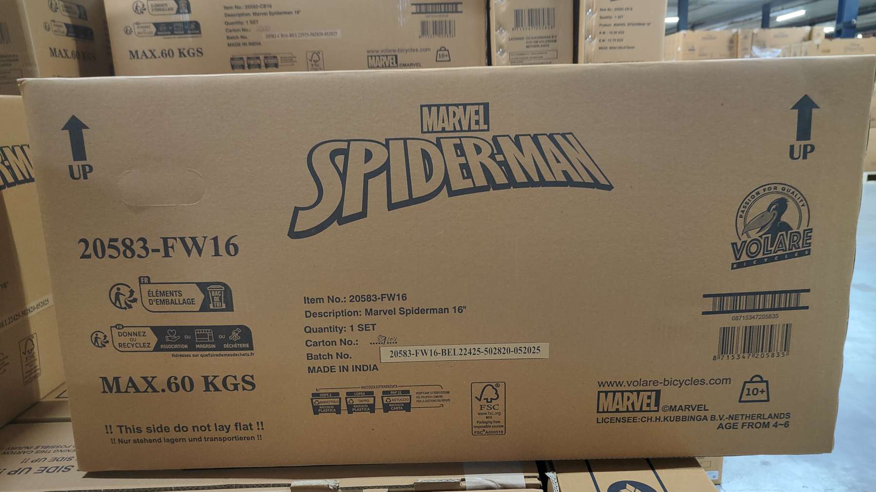 Spider-Man Kinderfiets - Jongens - 16 inch - Blauw/Rood - Twee handremmen 13 Spider-Man Kinderfiets - Jongens - 16 inch - Blauw/Rood - Twee handremmen - Afbeelding 13