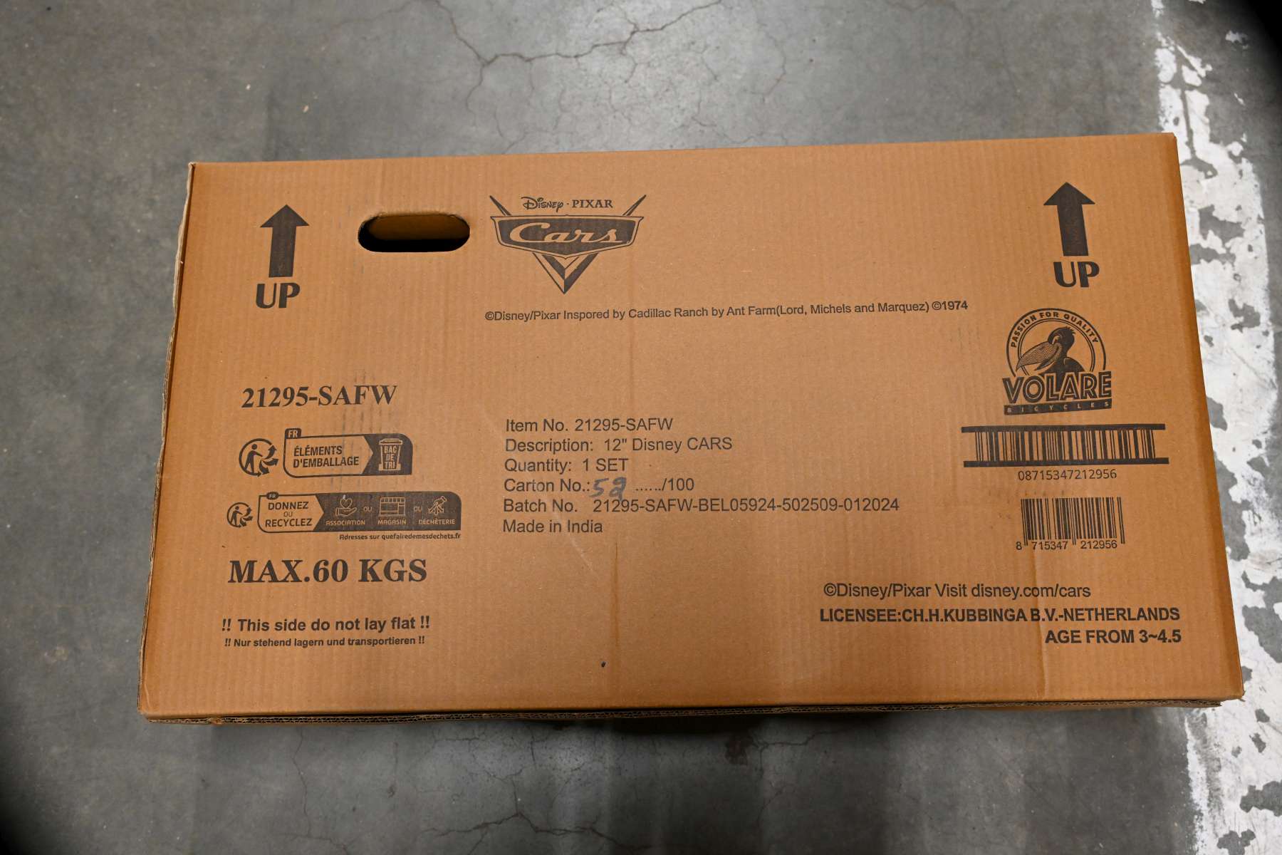 Disney Cars Kinderfiets - Jongens - 12 inch - Twee handremmen 13 Disney Cars Kinderfiets - Jongens - 12 inch - Twee handremmen - Afbeelding 13