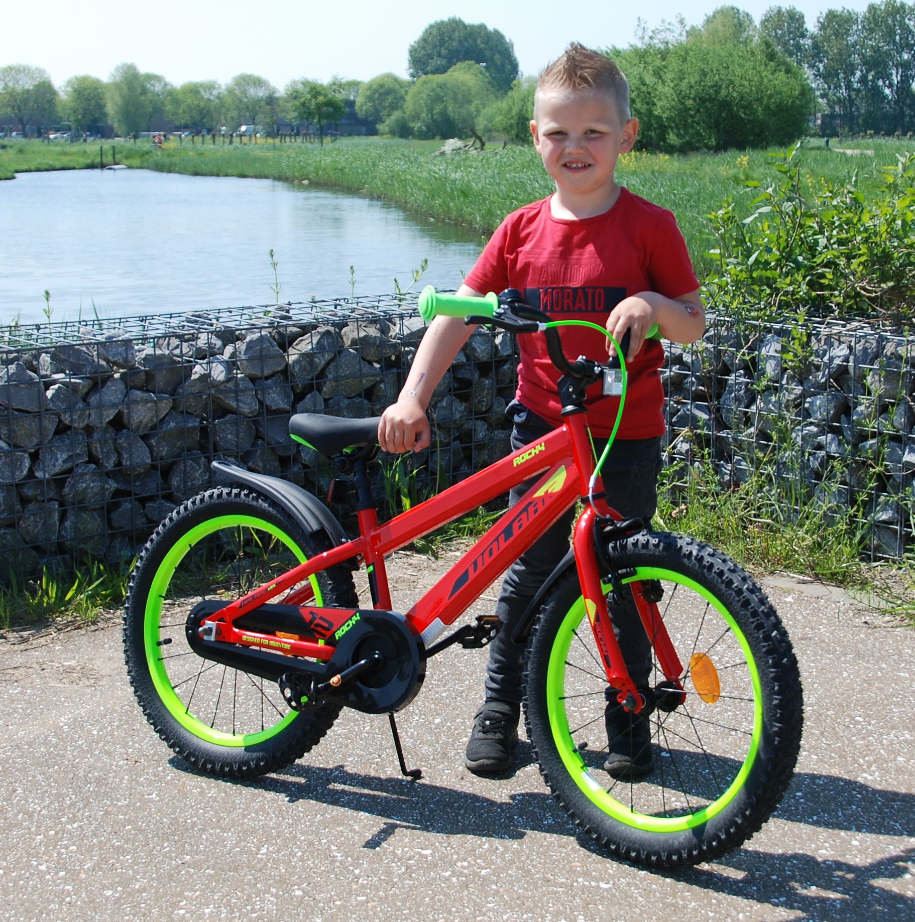 Volare Rocky Kinderfiets - Jongens - 16 inch - Rood 17 Volare Rocky Kinderfiets - Jongens - 16 inch - Rood - Afbeelding 17