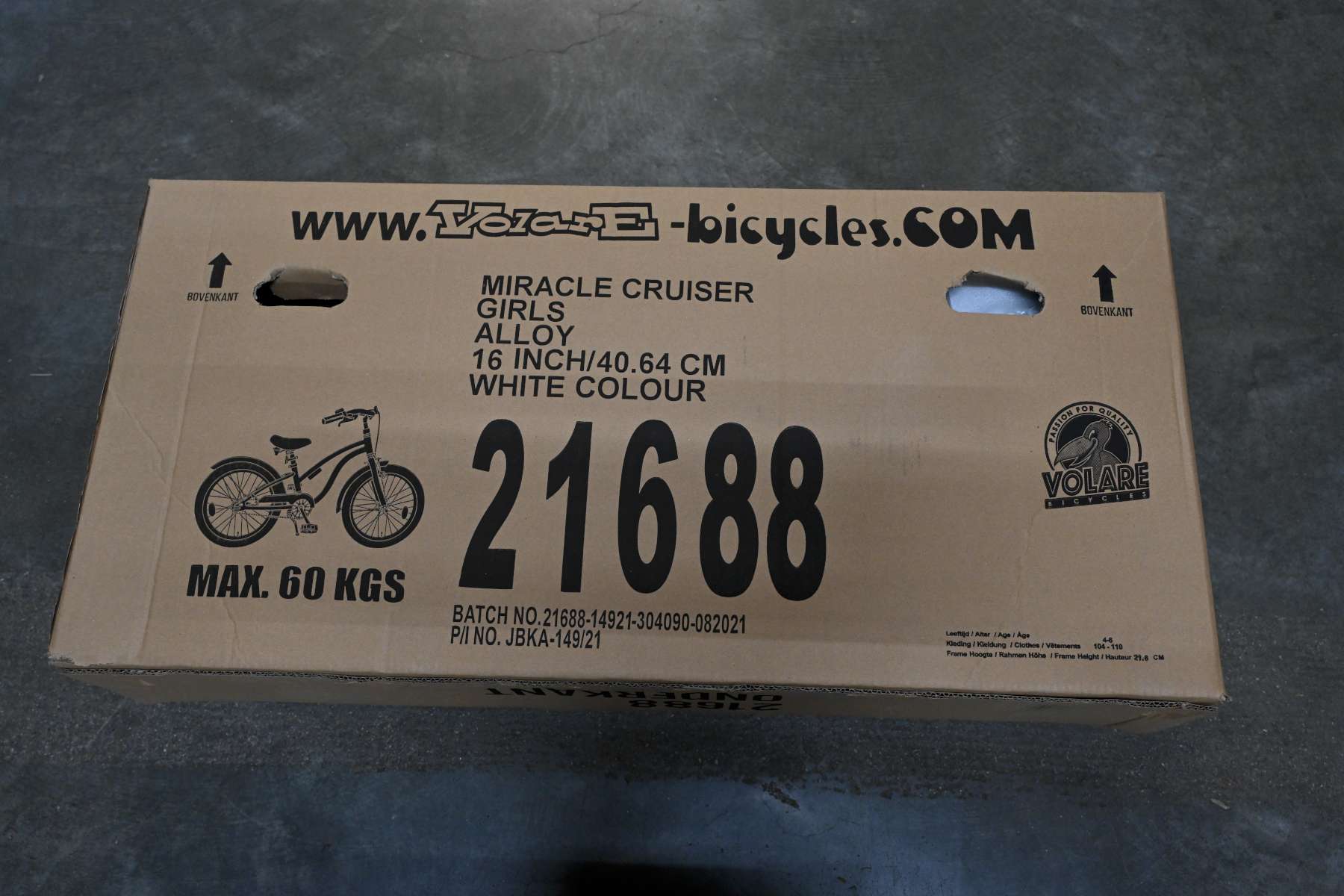 Volare Miracle Cruiser Kinderfiets - Meisjes - 16 inch - Wit - Prime Collection 16 Volare Miracle Cruiser Kinderfiets - Meisjes - 16 inch - Wit - Prime Collection - Afbeelding 16