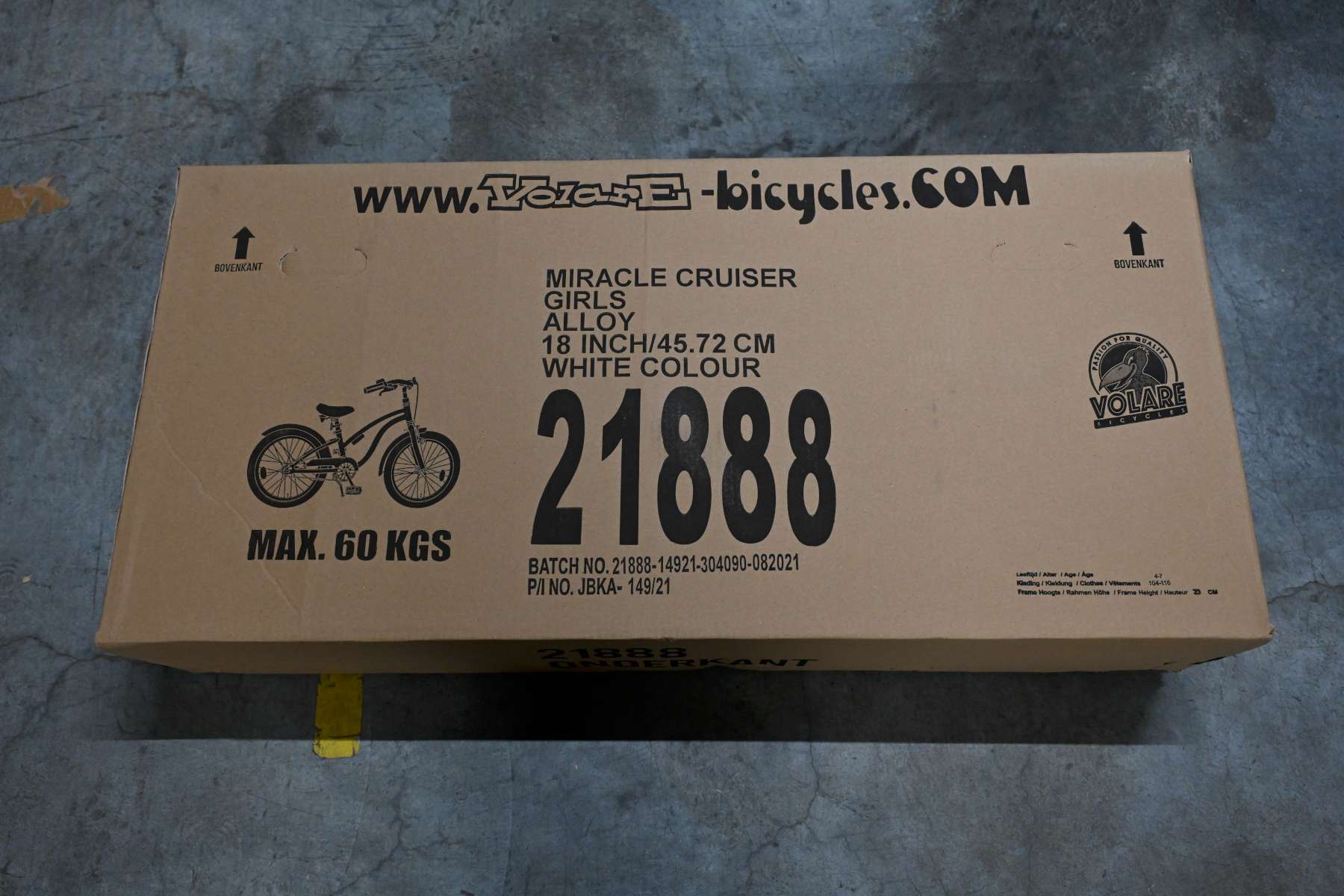 Volare Miracle Cruiser Kinderfiets - Meisjes - 18 inch - Wit - Prime Collection 16 Volare Miracle Cruiser Kinderfiets - Meisjes - 18 inch - Wit - Prime Collection - Afbeelding 16