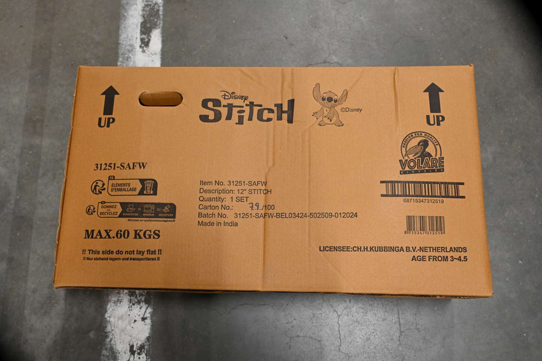 Disney Stitch Kinderfiets - Meisjes - 12 inch - Twee handremmen - Crème Koraal Blauw 13 Disney Stitch Kinderfiets - Meisjes - 12 inch - Twee handremmen - Crème Koraal Blauw - Afbeelding 13