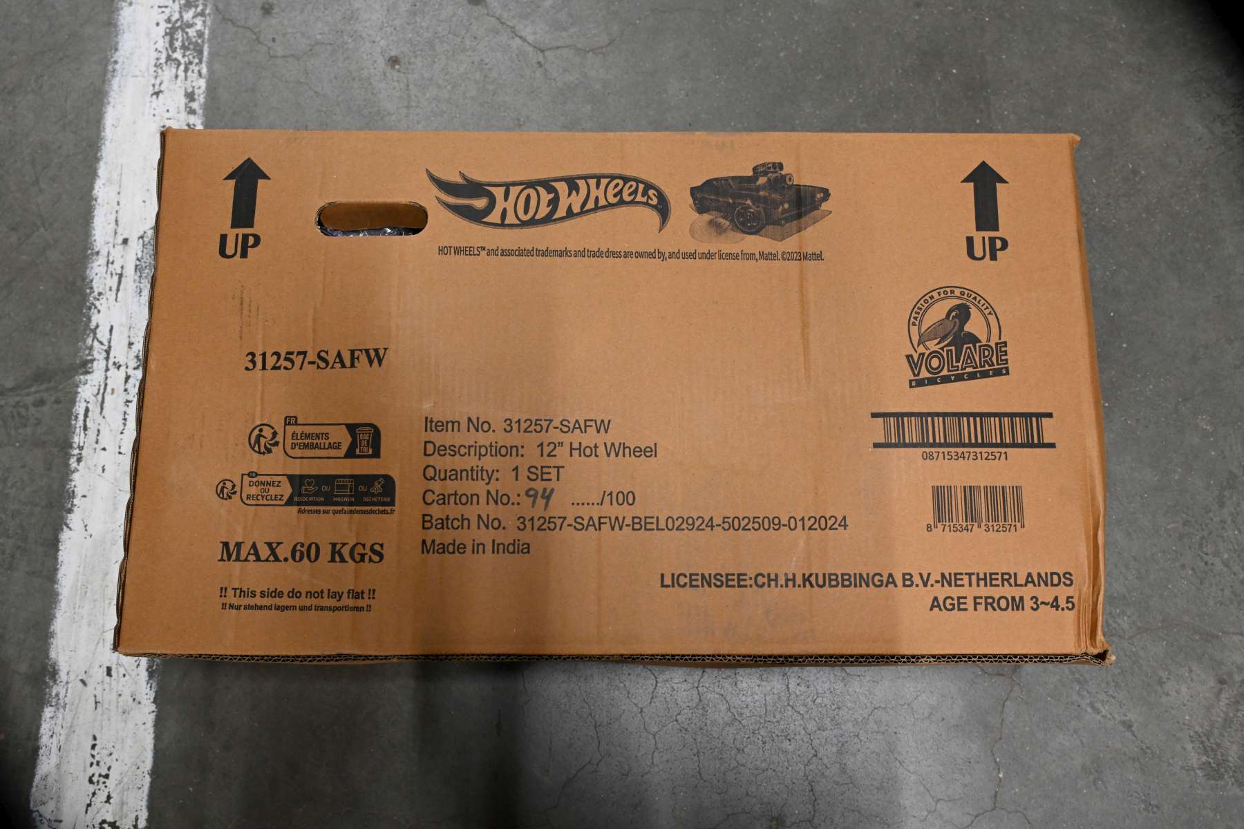 Hot Wheels Kinderfiets - Jongens - 12 inch - Zwart Oranje Blauw - Twee handremmen 13 Hot Wheels Kinderfiets - Jongens - 12 inch - Zwart Oranje Blauw - Twee handremmen - Afbeelding 13