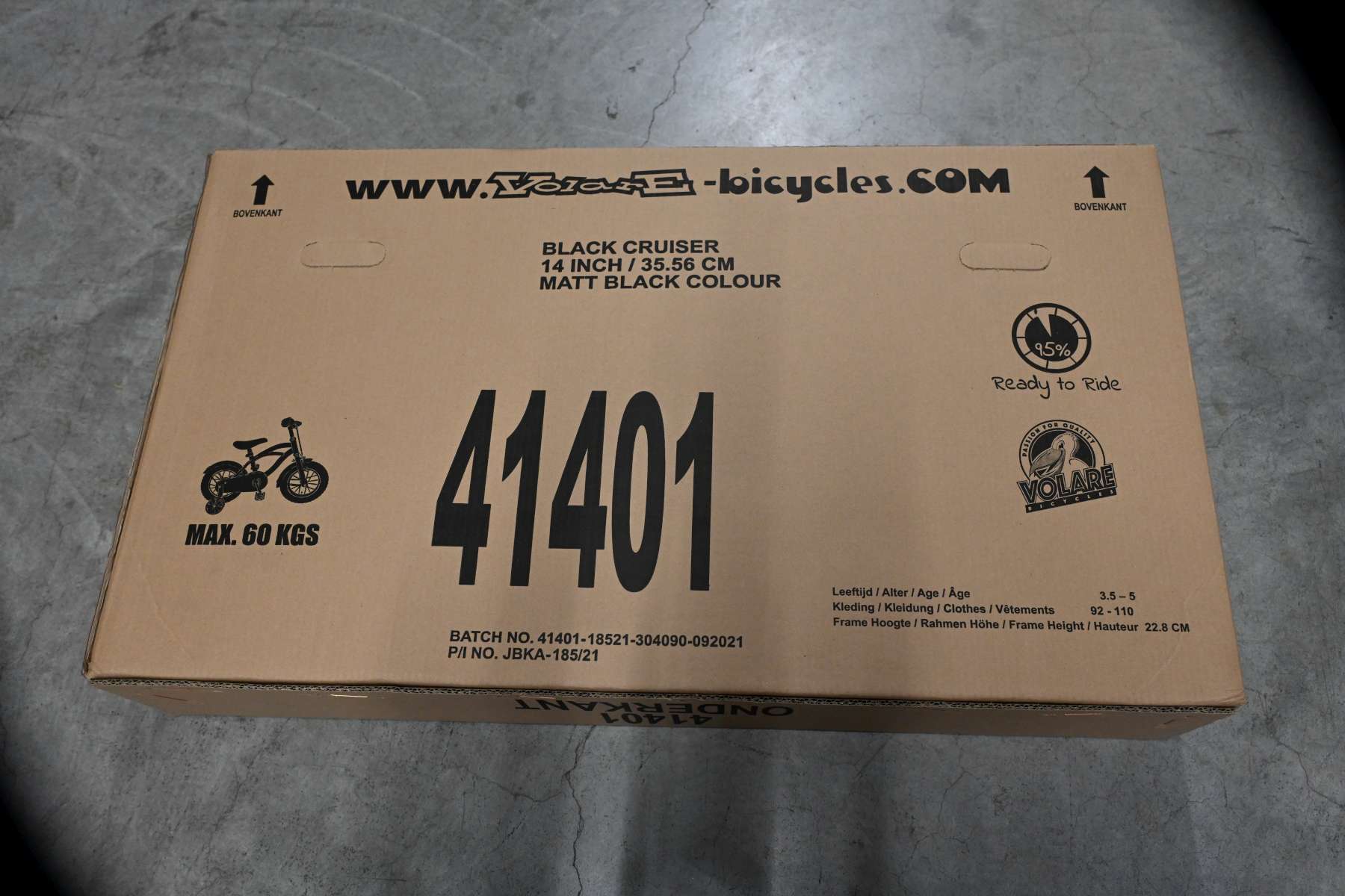 Volare Black Cruiser Kinderfiets - Jongens - 14 inch - Zwart - 95% afgemonteerd 2 Volare Black Cruiser Kinderfiets - Jongens - 14 inch - Zwart - 95% afgemonteerd - Afbeelding 2