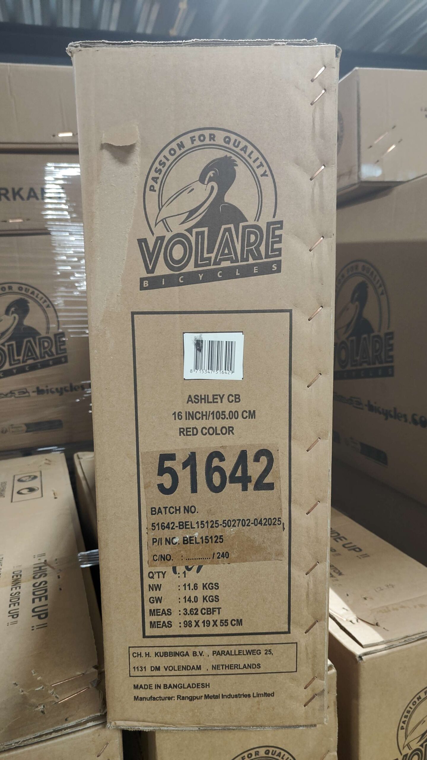 Volare Ashley Kinderfiets - Meisjes - 16 inch - Roze/Rood 11 Volare Ashley Kinderfiets - Meisjes - 16 inch - Roze/Rood - Afbeelding 11