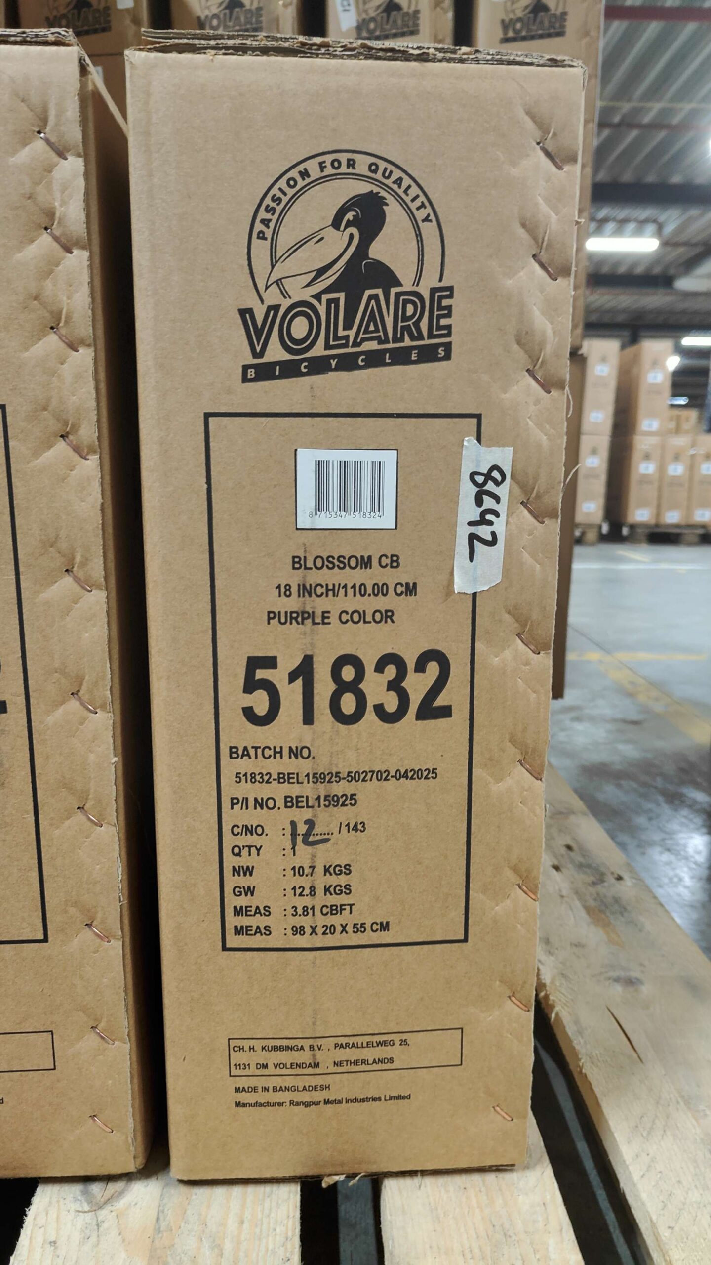 Volare Blossom Kinderfiets - Meisjes - 18 inch - Paars 11 Volare Blossom Kinderfiets - Meisjes - 18 inch - Paars - Afbeelding 11