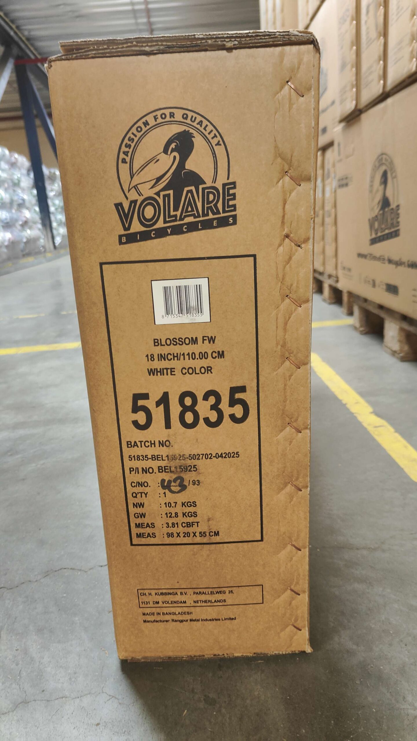 Volare Blossom Kinderfiets - Meisjes - 18 inch - Wit - Twee handremmen 11 Volare Blossom Kinderfiets - Meisjes - 18 inch - Wit - Twee handremmen - Afbeelding 11