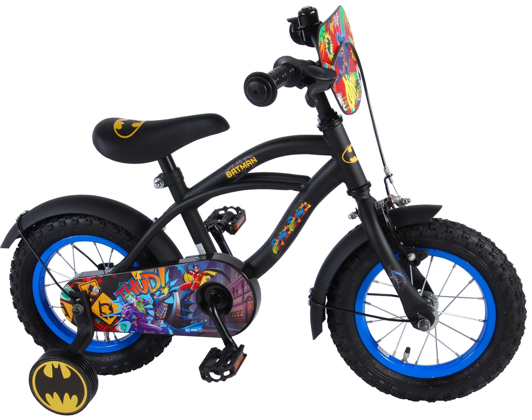 Batman Kinderfiets - Jongens - 12 inch - Zwart 2 Batman Kinderfiets - Jongens - 12 inch - Zwart - Afbeelding 2