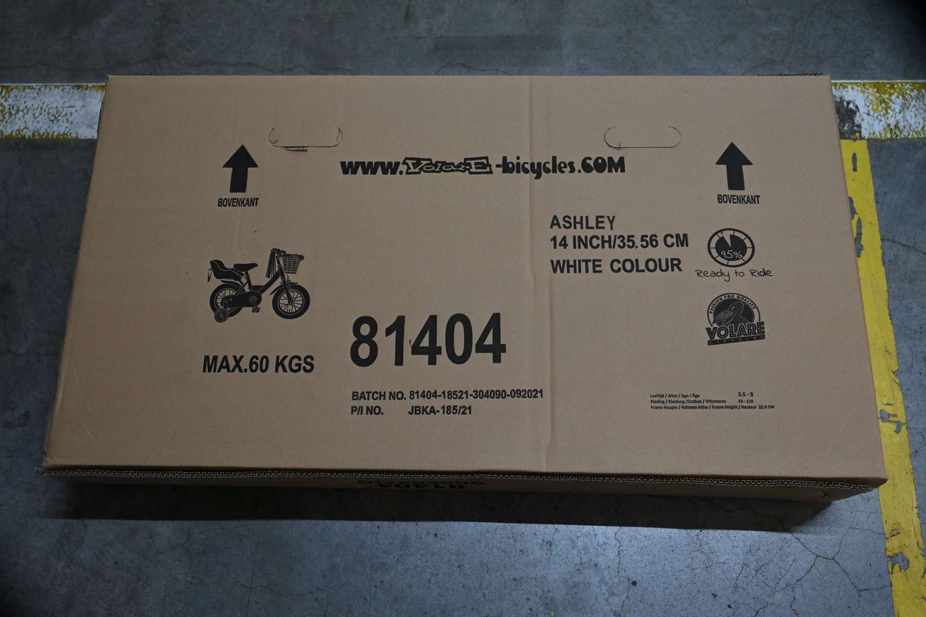 Volare Ashley Kinderfiets - Meisjes - 14 inch - Wit - 95% afgemonteerd 15 Volare Ashley Kinderfiets - Meisjes - 14 inch - Wit - 95% afgemonteerd - Afbeelding 15