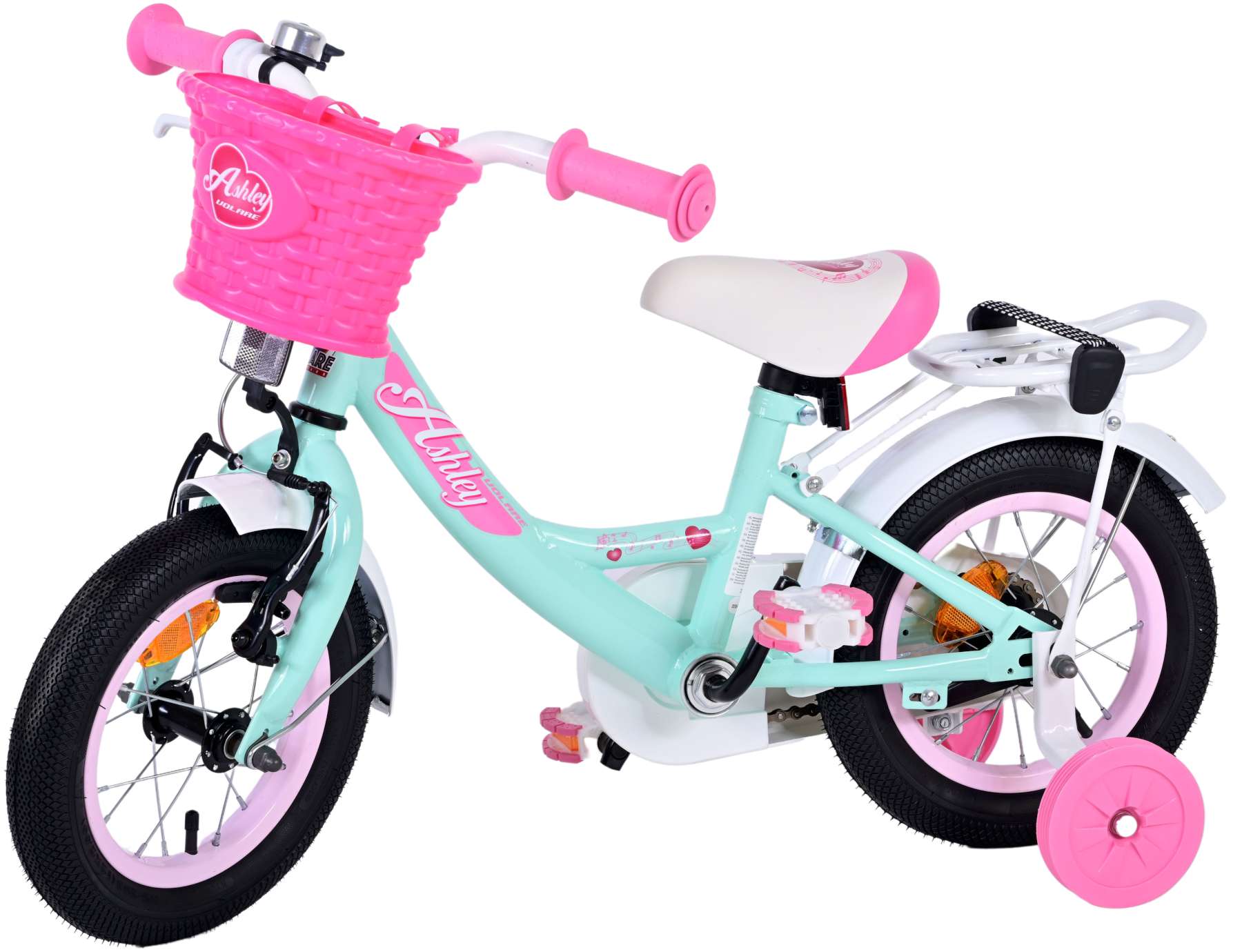 Volare Ashley Kinderfiets - Meisjes - 12 inch - Groen 9 Volare Ashley Kinderfiets - Meisjes - 12 inch - Groen - Afbeelding 9