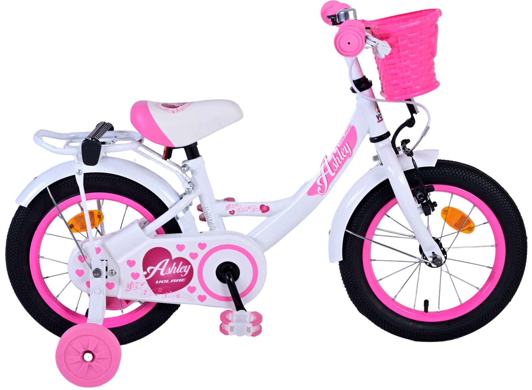 Volare Ashley Kinderfiets - Meisjes - 14 inch - Roze 2 Volare Ashley Kinderfiets - Meisjes - 14 inch - Roze - Afbeelding 2