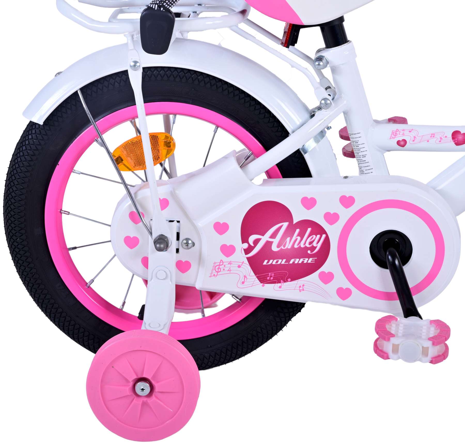 Volare Ashley Kinderfiets - Meisjes - 14 inch - Wit 3 Volare Ashley Kinderfiets - Meisjes - 14 inch - Wit - Afbeelding 3