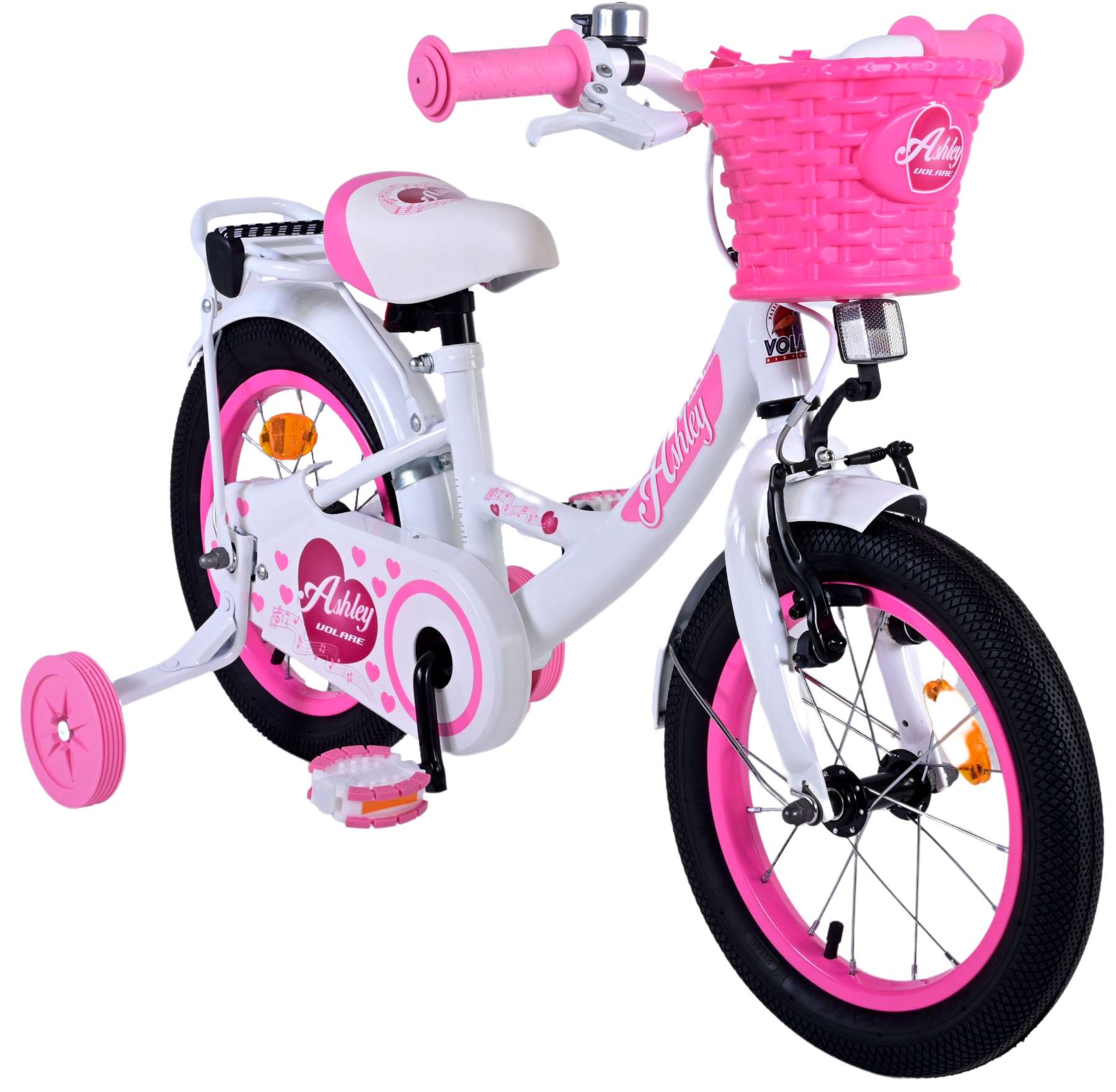 Volare Ashley Kinderfiets - Meisjes - 14 inch - Wit 6 Volare Ashley Kinderfiets - Meisjes - 14 inch - Wit - Afbeelding 6