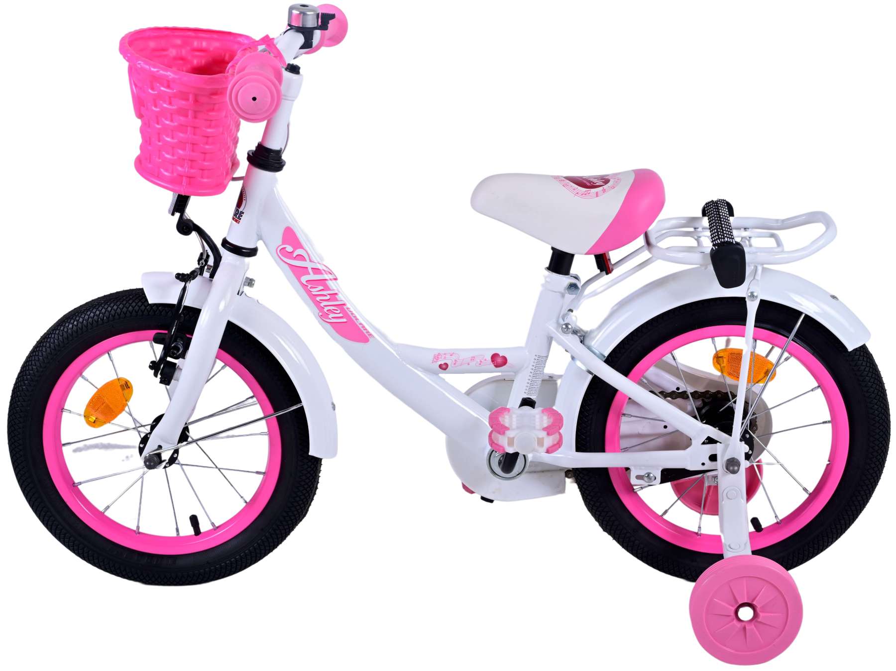 Volare Ashley Kinderfiets - Meisjes - 14 inch - Wit 8 Volare Ashley Kinderfiets - Meisjes - 14 inch - Wit - Afbeelding 8