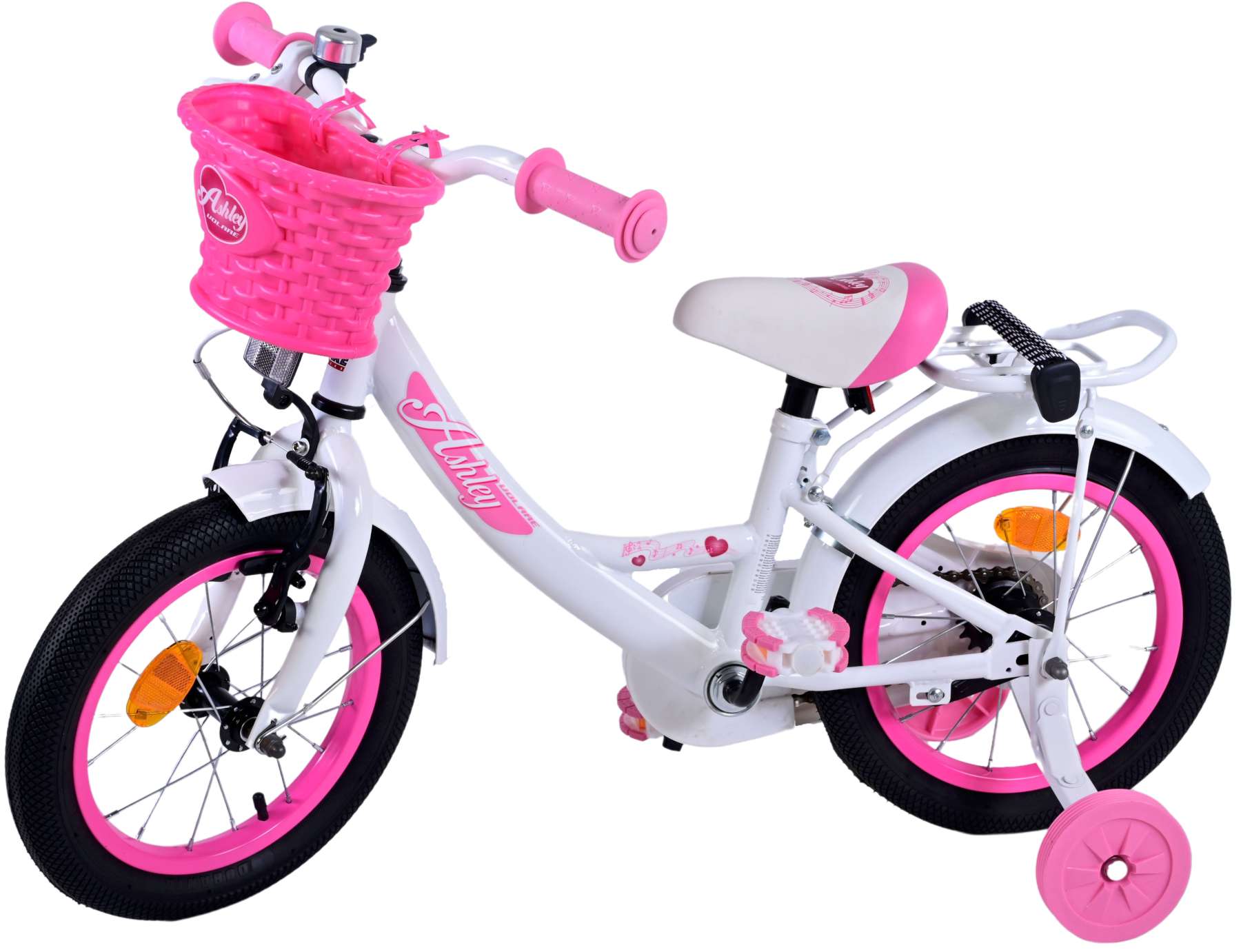 Volare Ashley Kinderfiets - Meisjes - 14 inch - Roze 9 Volare Ashley Kinderfiets - Meisjes - 14 inch - Roze - Afbeelding 9