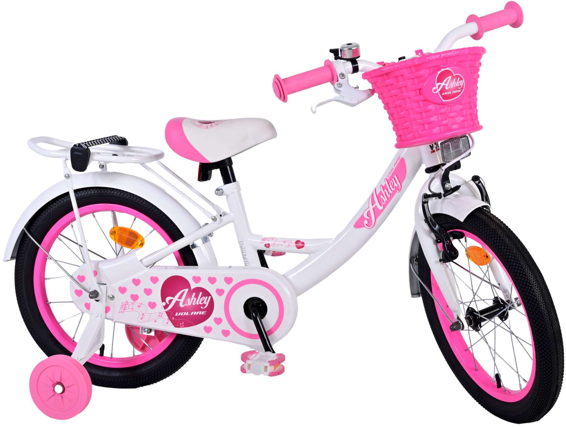 Volare Ashley Kinderfiets - Meisjes - 16 inch - Wit 2 Volare Ashley Kinderfiets - Meisjes - 16 inch - Wit - Afbeelding 2