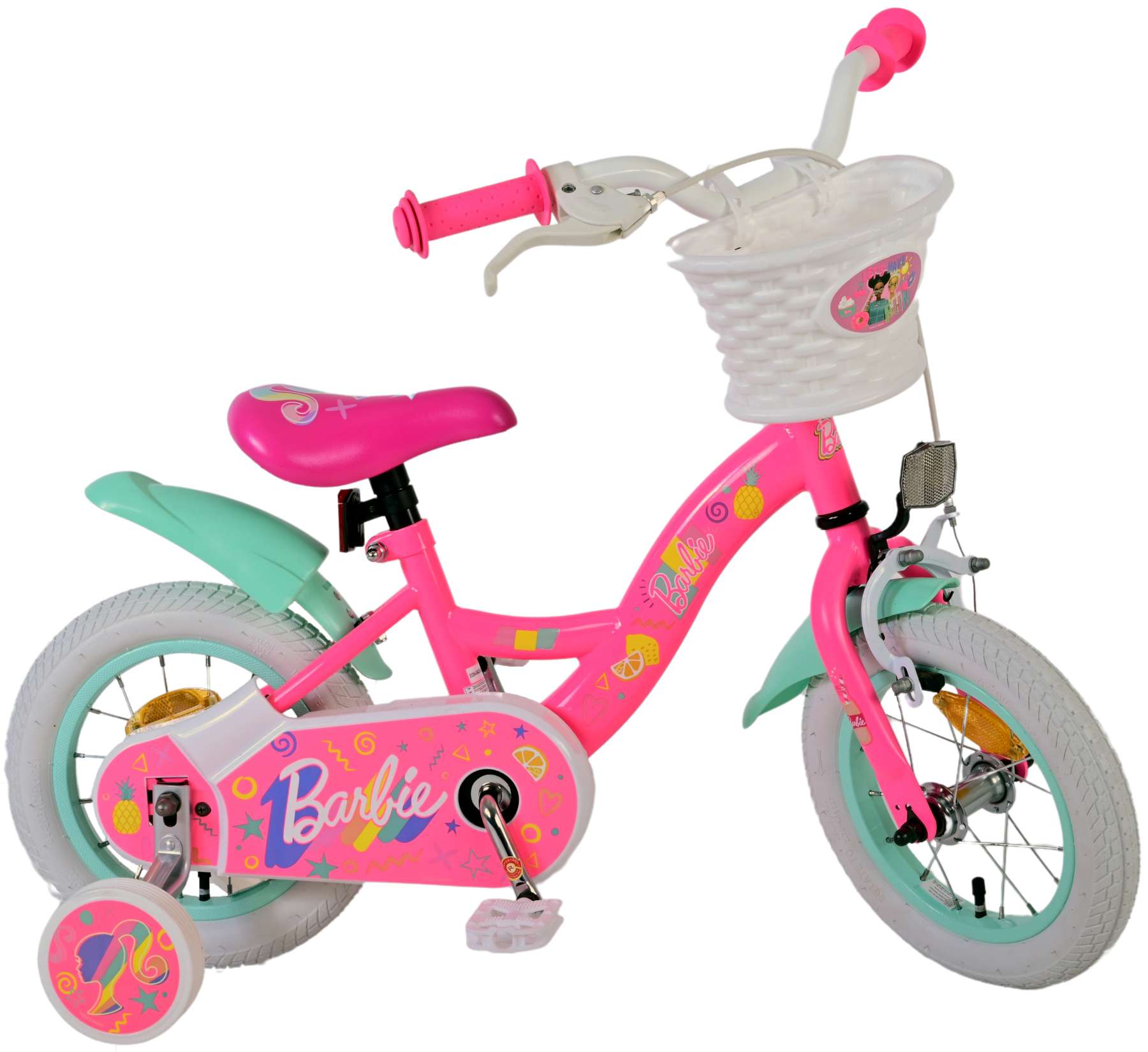 Barbie Kinderfiets - Meisjes - 12 inch - Roze 9 Barbie Kinderfiets - Meisjes - 12 inch - Roze - Afbeelding 9