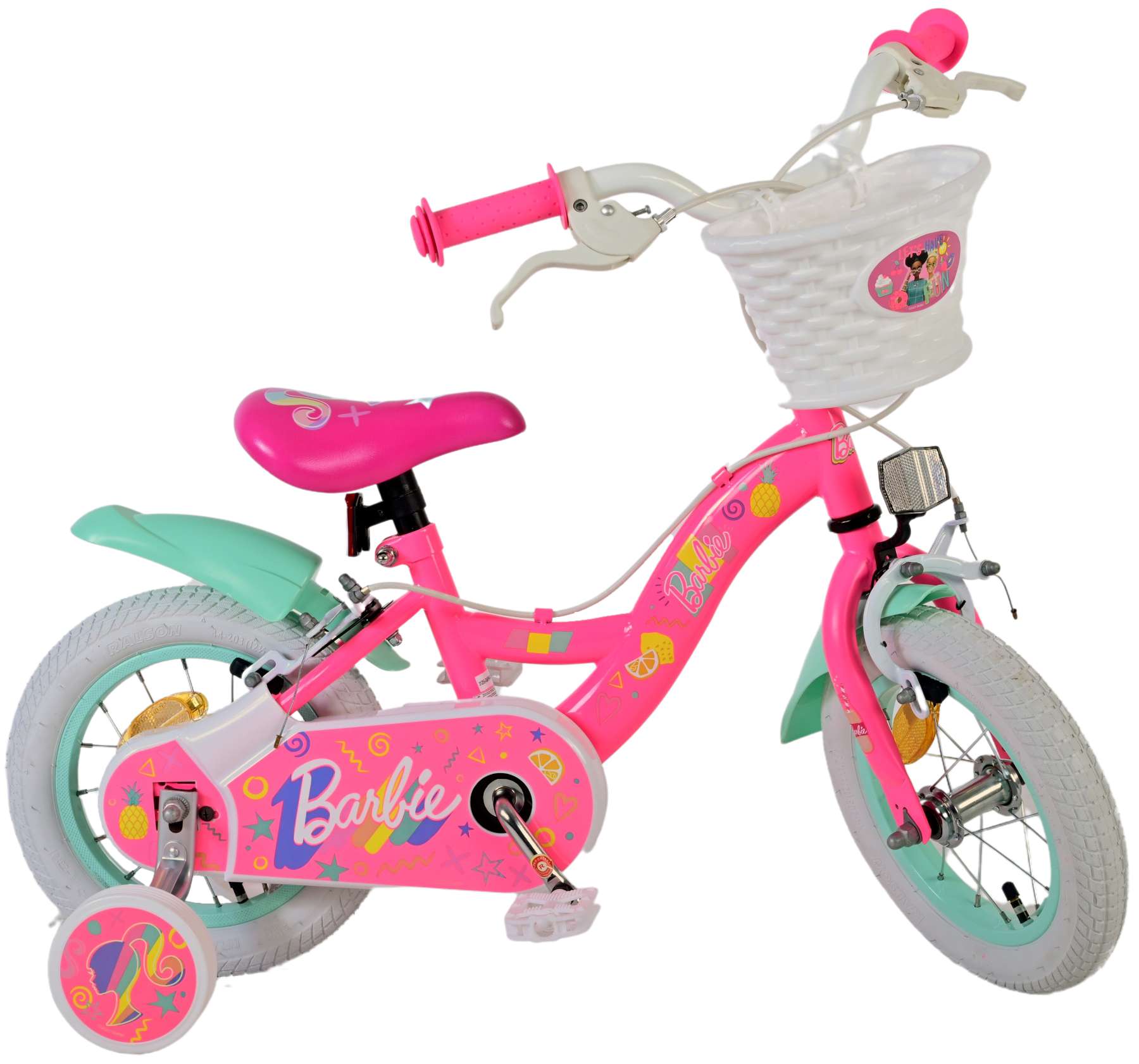 Barbie Kinderfiets - Meisjes - 12 inch - Roze - Twee Handremmen 2 Barbie Kinderfiets - Meisjes - 12 inch - Roze - Twee Handremmen - Afbeelding 2