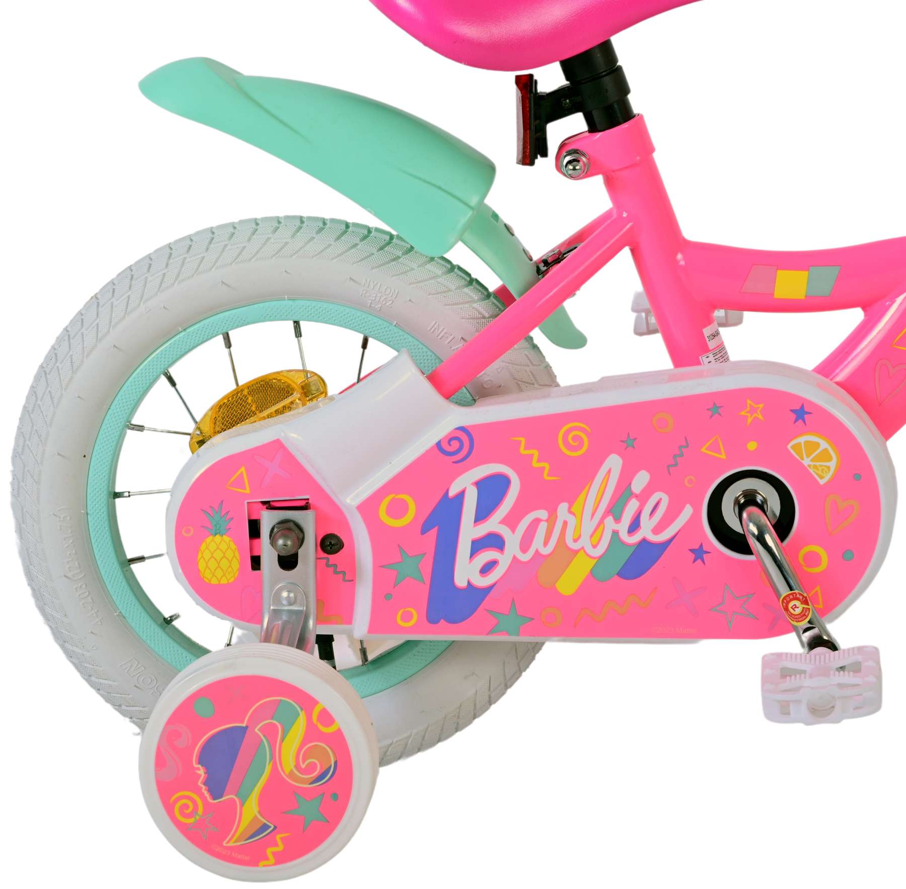 Barbie Kinderfiets - Meisjes - 12 inch - Roze 8 Barbie Kinderfiets - Meisjes - 12 inch - Roze - Afbeelding 8