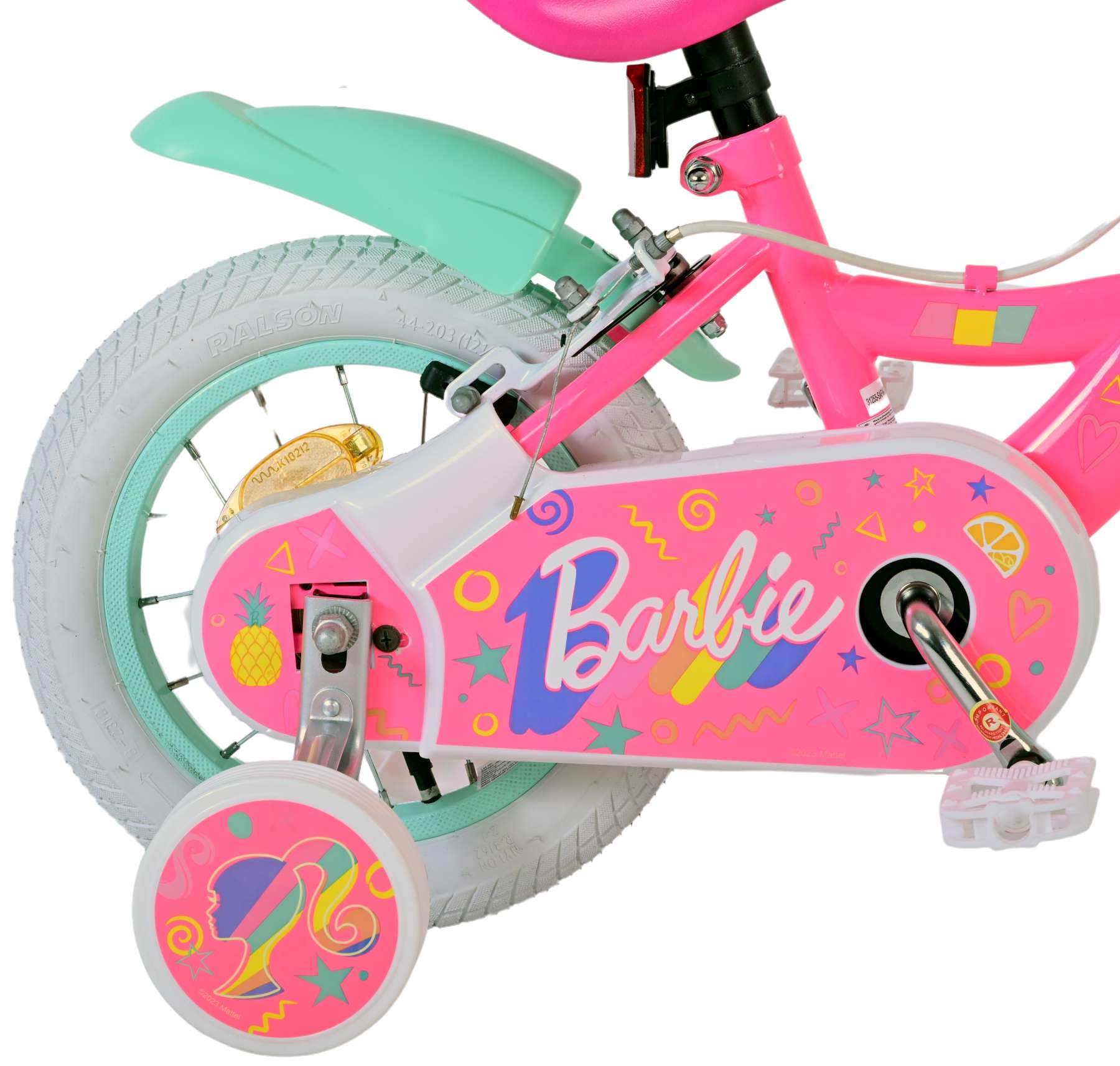 Barbie Kinderfiets - Meisjes - 12 inch - Roze - Twee Handremmen 3 Barbie Kinderfiets - Meisjes - 12 inch - Roze - Twee Handremmen - Afbeelding 3