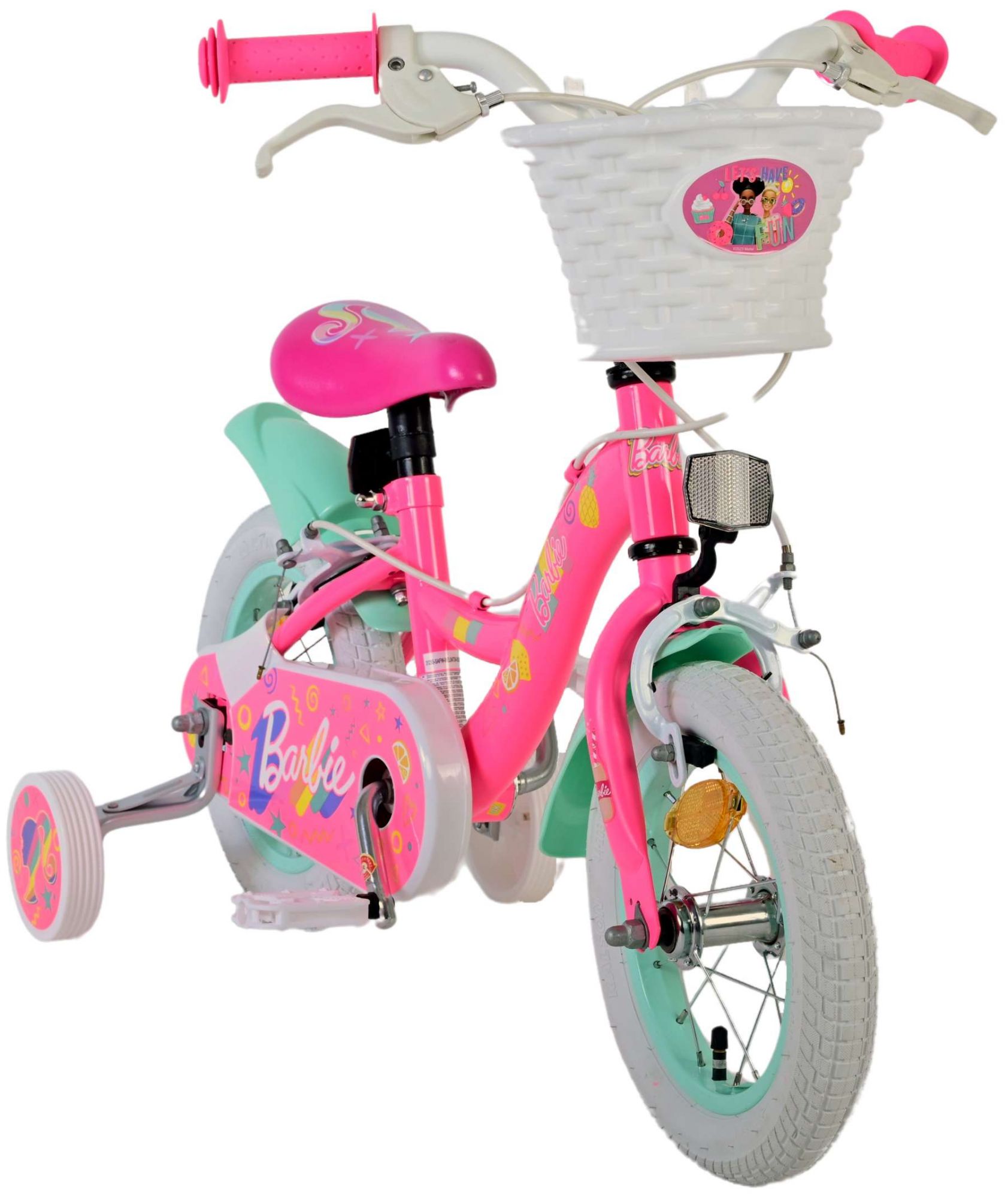 Barbie Kinderfiets - Meisjes - 12 inch - Roze - Twee Handremmen 6 Barbie Kinderfiets - Meisjes - 12 inch - Roze - Twee Handremmen - Afbeelding 6