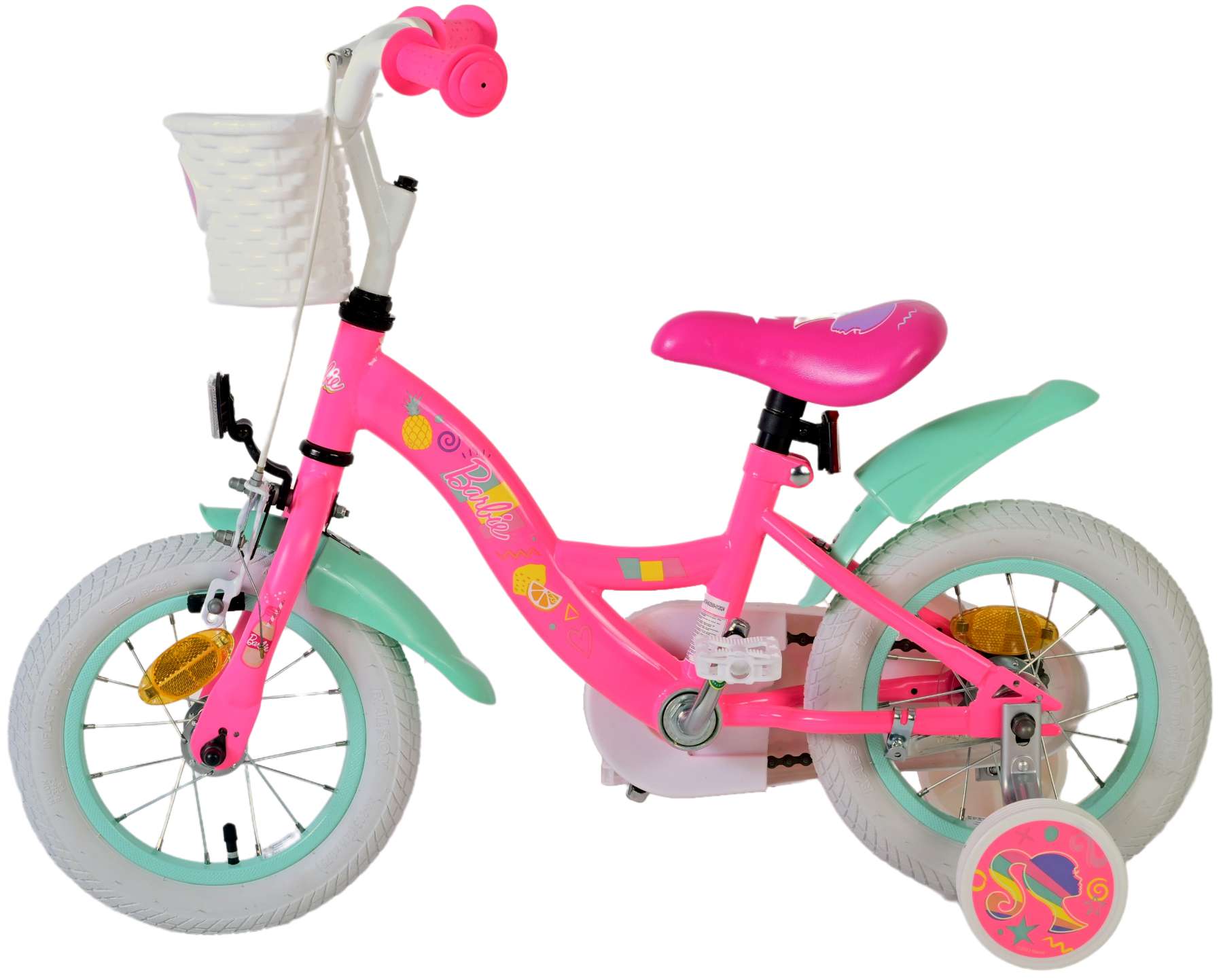 Barbie Kinderfiets - Meisjes - 12 inch - Roze 3 Barbie Kinderfiets - Meisjes - 12 inch - Roze - Afbeelding 3