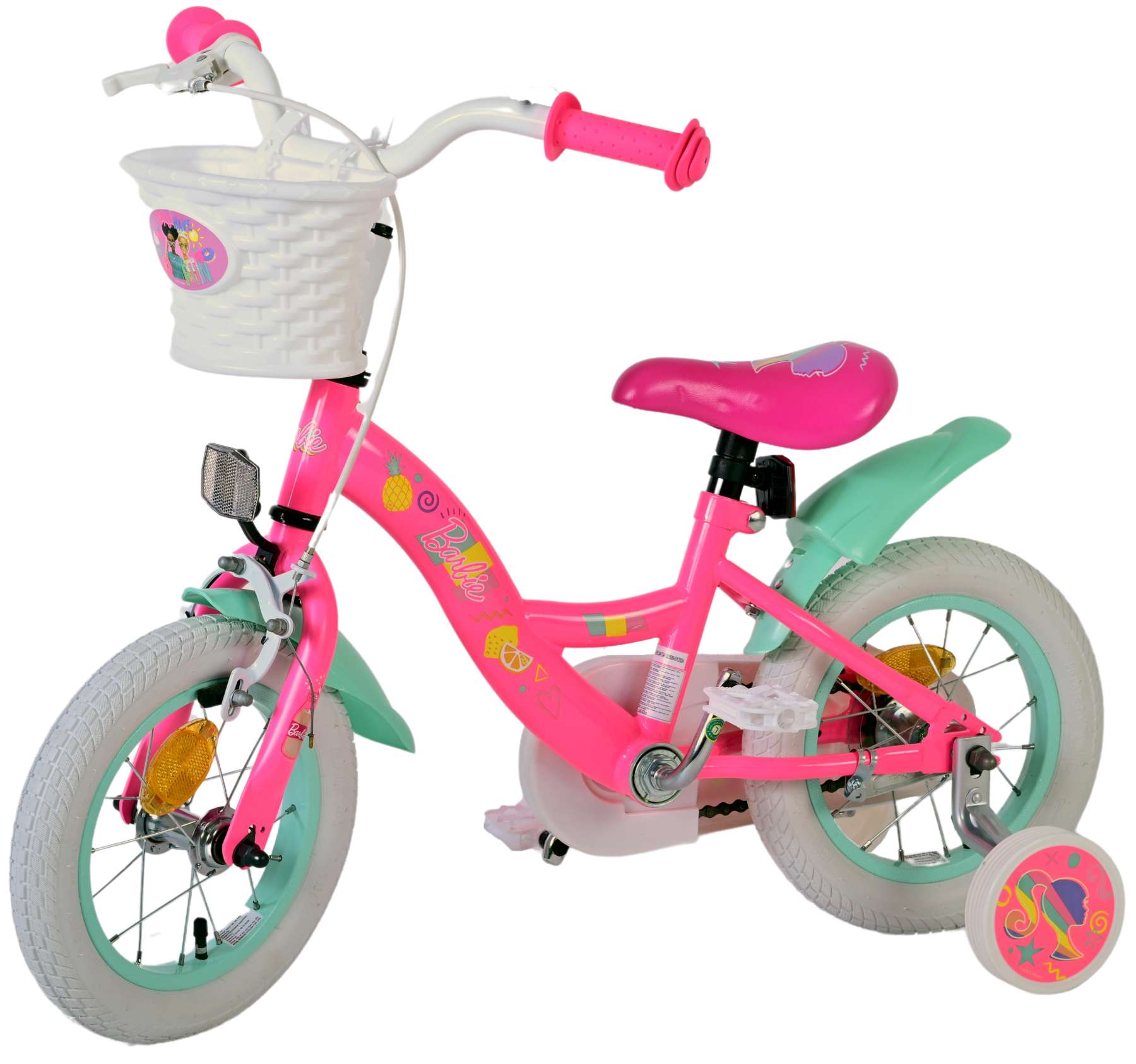 Barbie Kinderfiets - Meisjes - 12 inch - Roze 2 Barbie Kinderfiets - Meisjes - 12 inch - Roze - Afbeelding 2