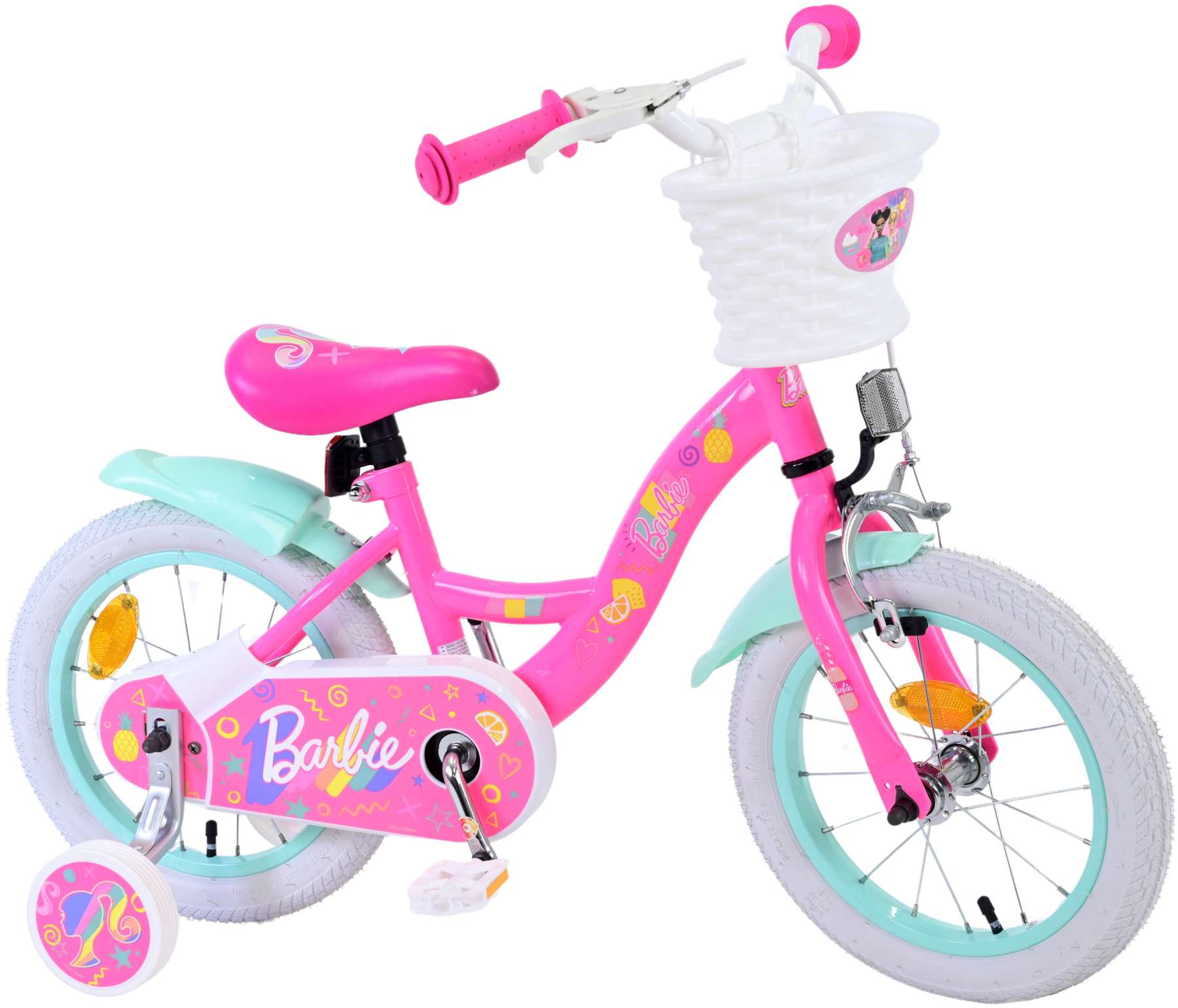 Barbie Kinderfiets - Meisjes - 14 inch - Roze 2 Barbie Kinderfiets - Meisjes - 14 inch - Roze - Afbeelding 2