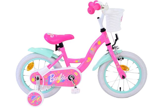 Barbie Kinderfiets - Meisjes - 14 inch - Roze 1 Barbie Kinderfiets - Meisjes - 14 inch - Roze