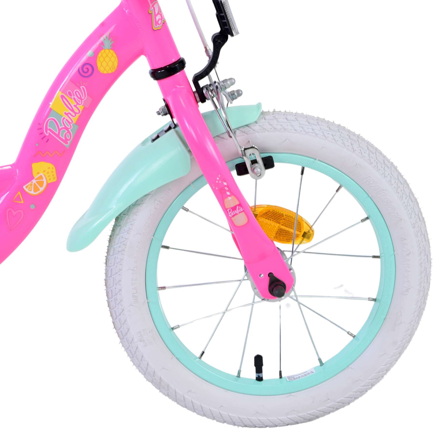 Barbie Kinderfiets - Meisjes - 14 inch - Roze 4 Barbie Kinderfiets - Meisjes - 14 inch - Roze - Afbeelding 4