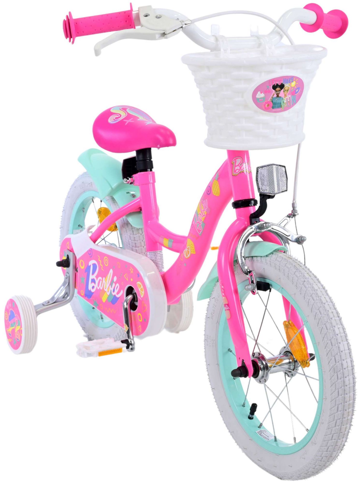 Barbie Kinderfiets - Meisjes - 14 inch - Roze 6 Barbie Kinderfiets - Meisjes - 14 inch - Roze - Afbeelding 6