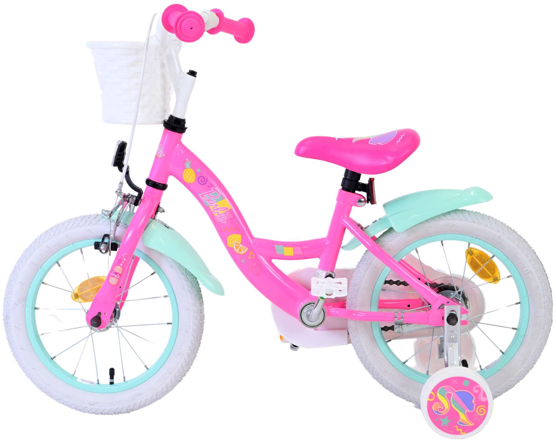 Barbie Kinderfiets - Meisjes - 14 inch - Roze 8 Barbie Kinderfiets - Meisjes - 14 inch - Roze - Afbeelding 8