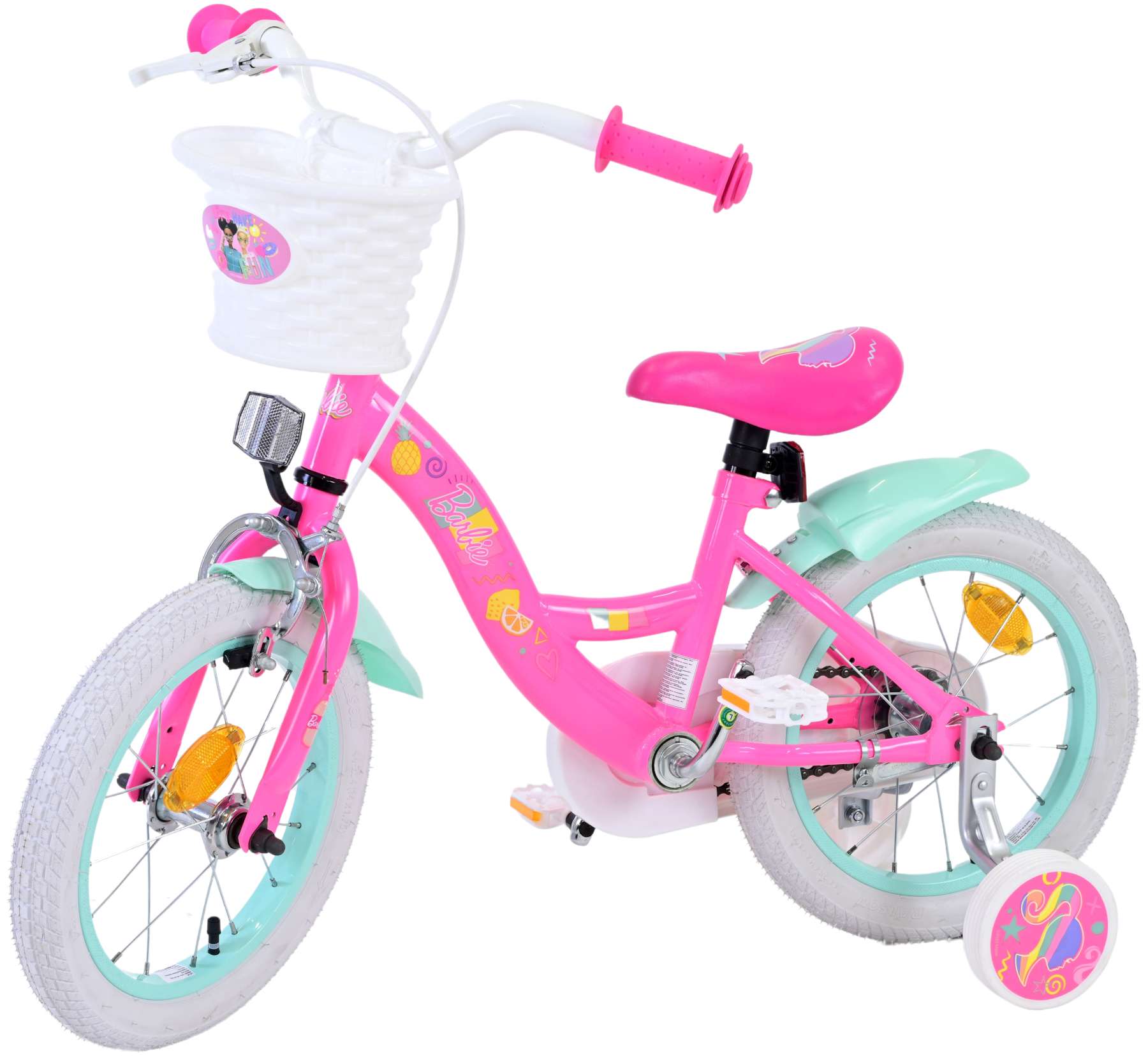 Barbie Kinderfiets - Meisjes - 14 inch - Roze 9 Barbie Kinderfiets - Meisjes - 14 inch - Roze - Afbeelding 9