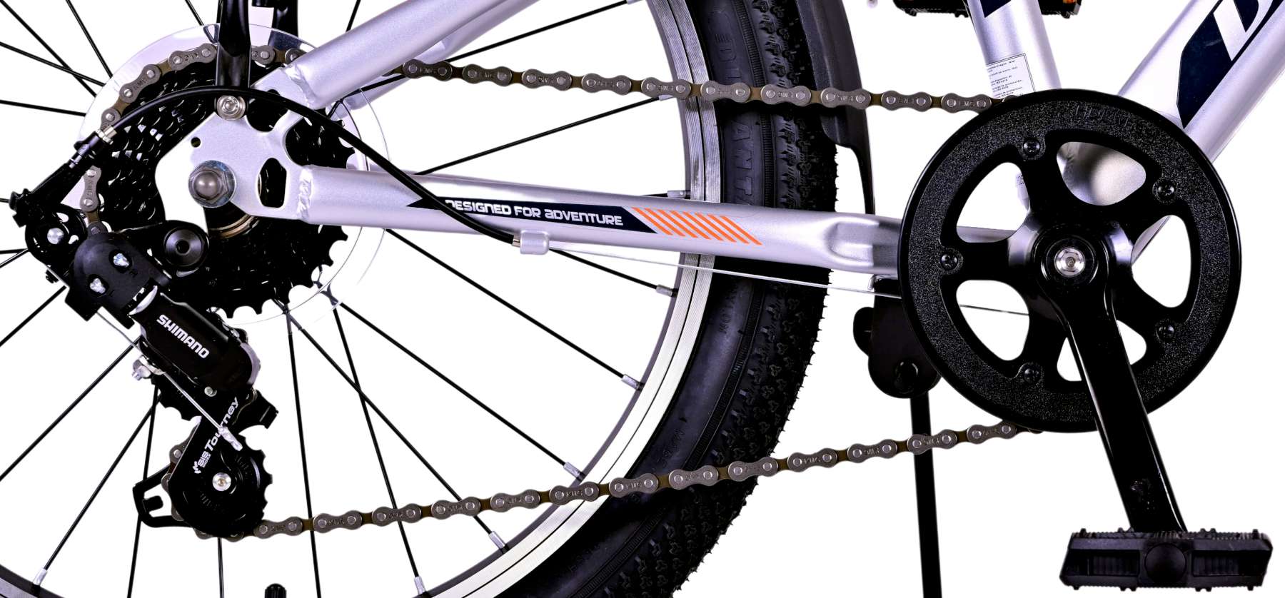 Volare Cross Kinderfiets - Jongens - 20 inch - Zilver - 6 versnellingen 6 Volare Cross Kinderfiets - Jongens - 20 inch - Zilver - 6 versnellingen - Afbeelding 6