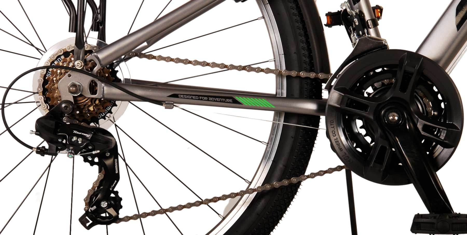 Volare Cross Kinderfiets - Jongens - 26 inch - Grijs - 21 versnellingen - Twee handremmen 6 Volare Cross Kinderfiets - Jongens - 26 inch - Grijs - 21 versnellingen - Twee handremmen - Afbeelding 6